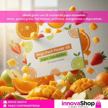 PROMO BLACK FRIDAY! VitaJuice Pro 800 - Extractor de jugo 3 en 1 + eBook GRATIS "35 recetas de jugos saludables"