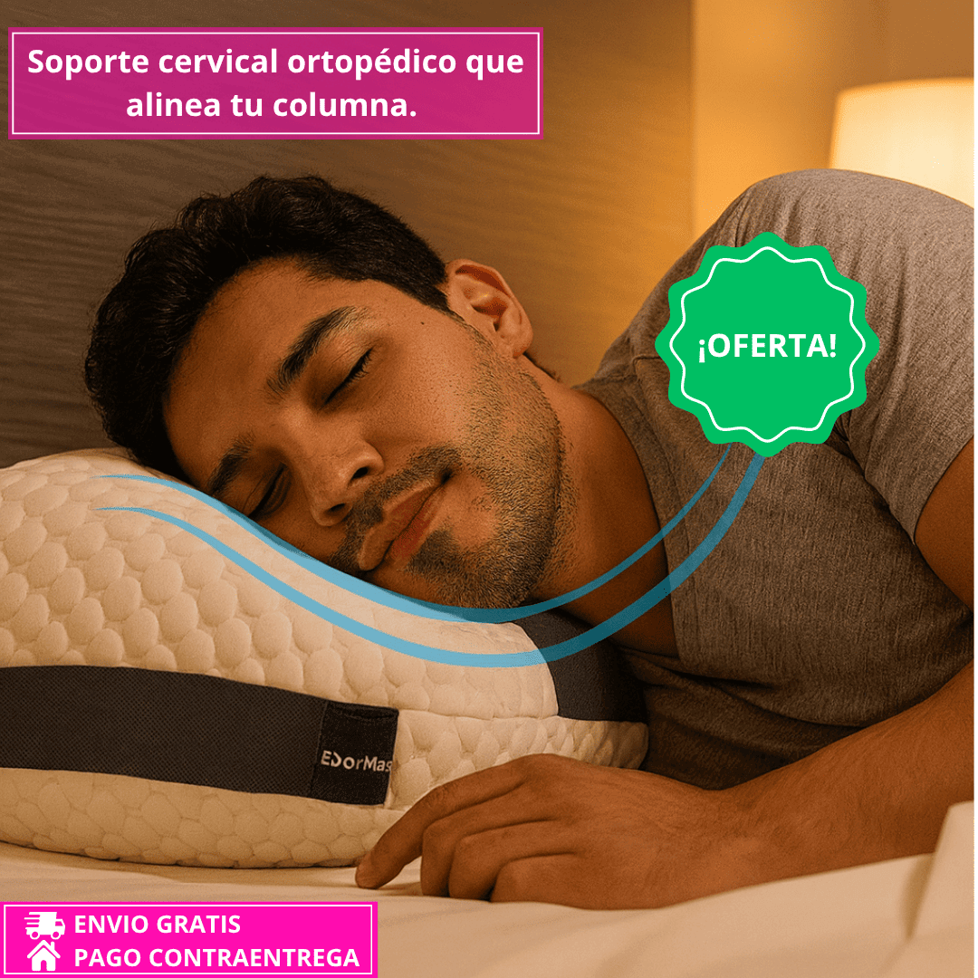 Nueva DorMax™ – Almohada Ortopédica Antialérgica - Tu descanso empieza con una almohada inteligente.