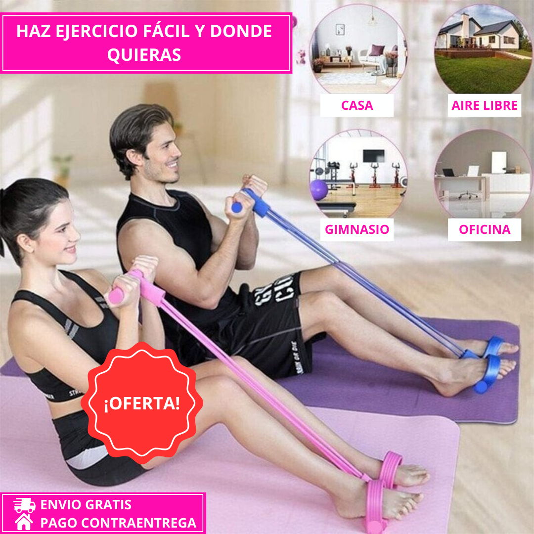 NUEVA BANDA DE EJERCICIO ELASTICA FLEXIFIT PRO - Entrena todo tu cuerpo en casa… en solo 15 minutos al día