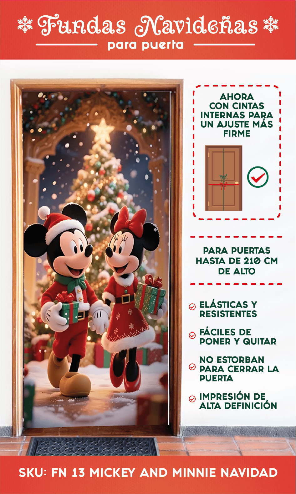 Nueva Puerta Mágica Navideña - Funda Decorativa