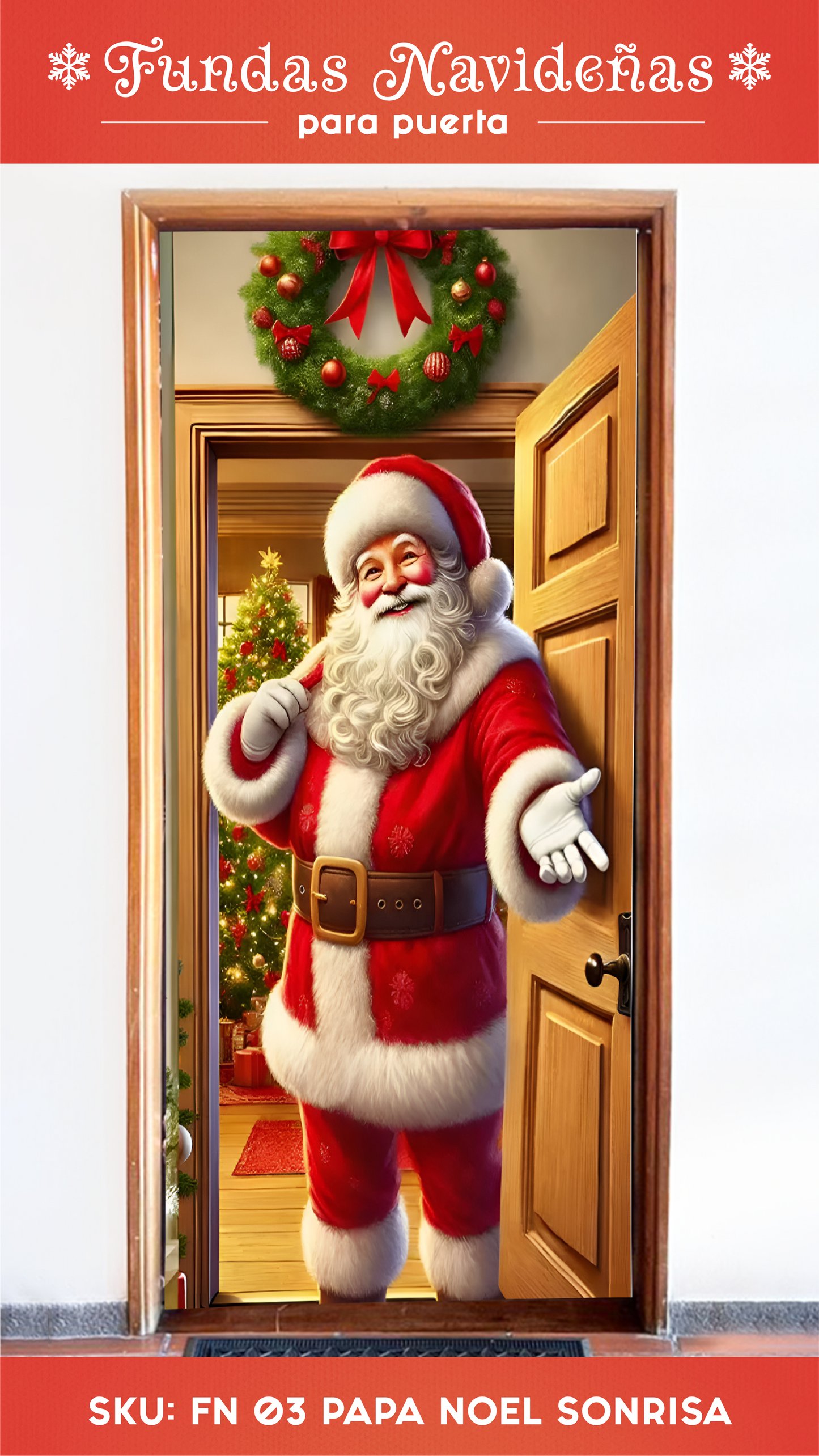 Nueva Puerta Mágica Navideña - Funda Decorativa